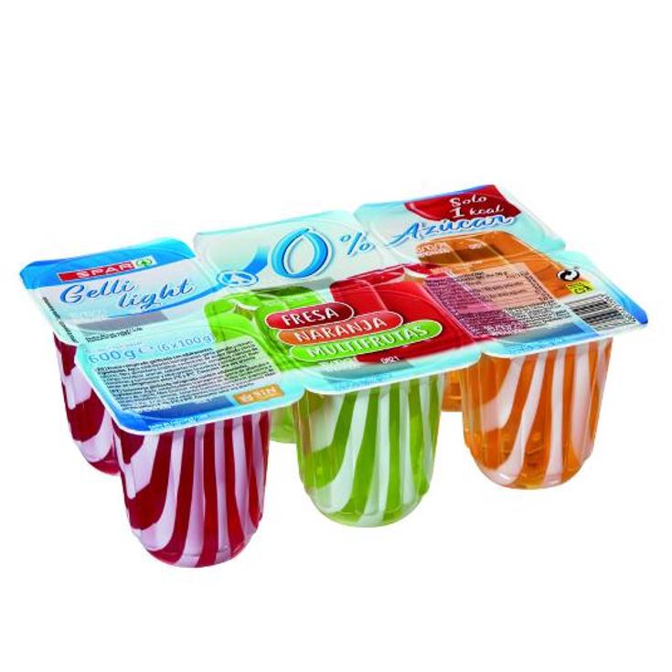 GELATINA 0% AZUCARES 3 SAB. X6 SPAR PACK 600 GR