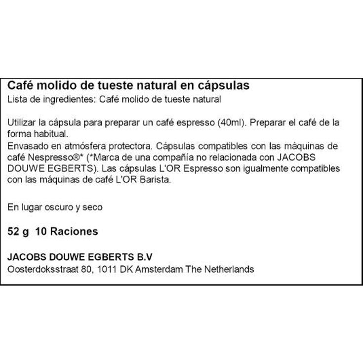 CAFE CAPSULAS (NESP.) SONTUOSO LÓR ESTCHE 10 UD