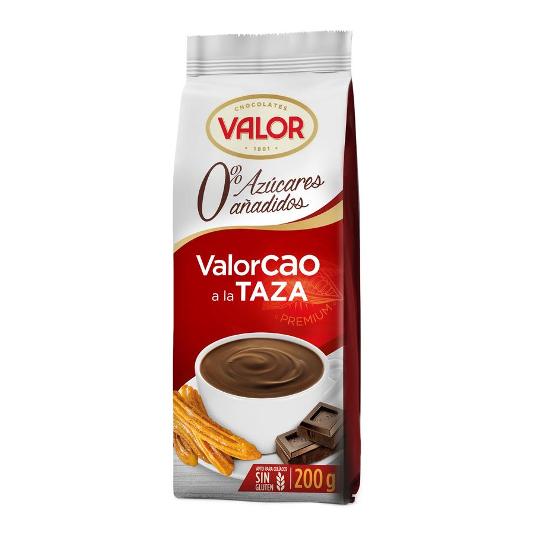 CHOCOLATE POLVO SIN AZUCAR VALORCAO BOLSA 200 GR