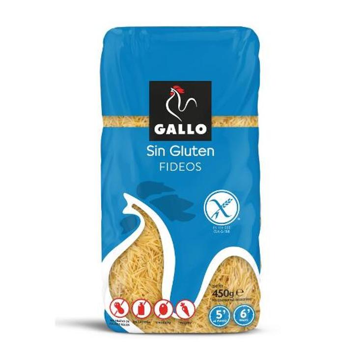 FIDEO SIN GLUTEN GALLO PQTE 450 GR