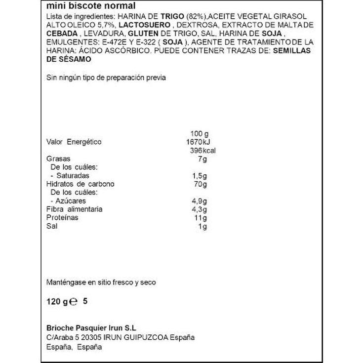 MINI-BISCOTTES NORMAL 60 REBANA SPAR PQTE 120 GR