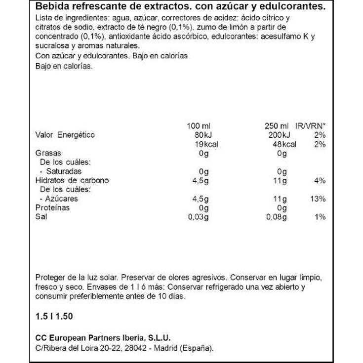 TE AL LIMON NESTEA PET 1500 ML