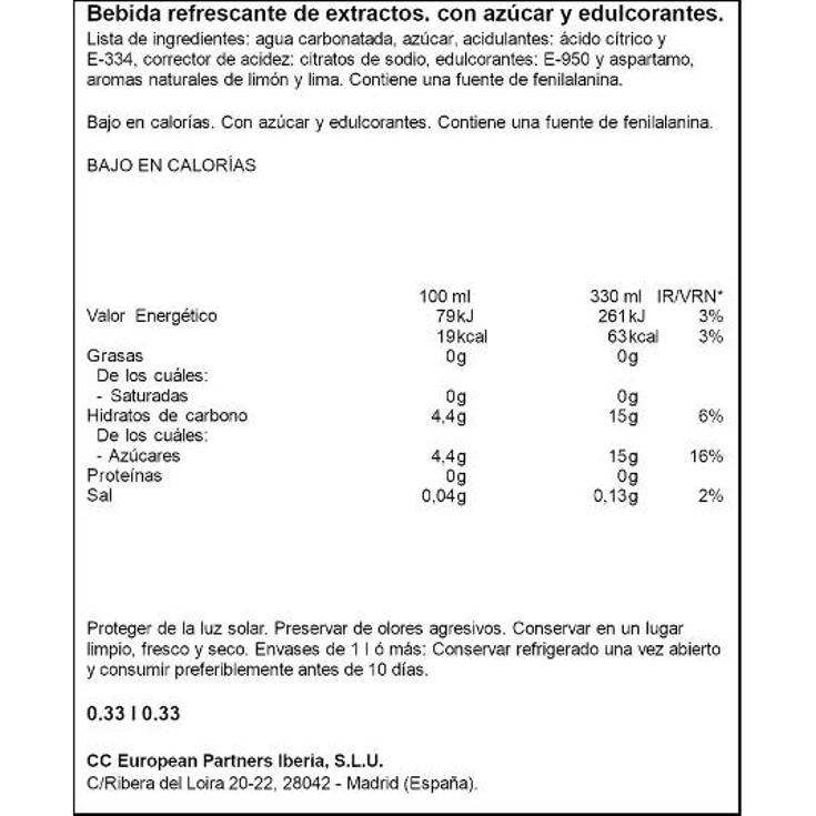 REFRESCO SPRITE LATA 33 CL