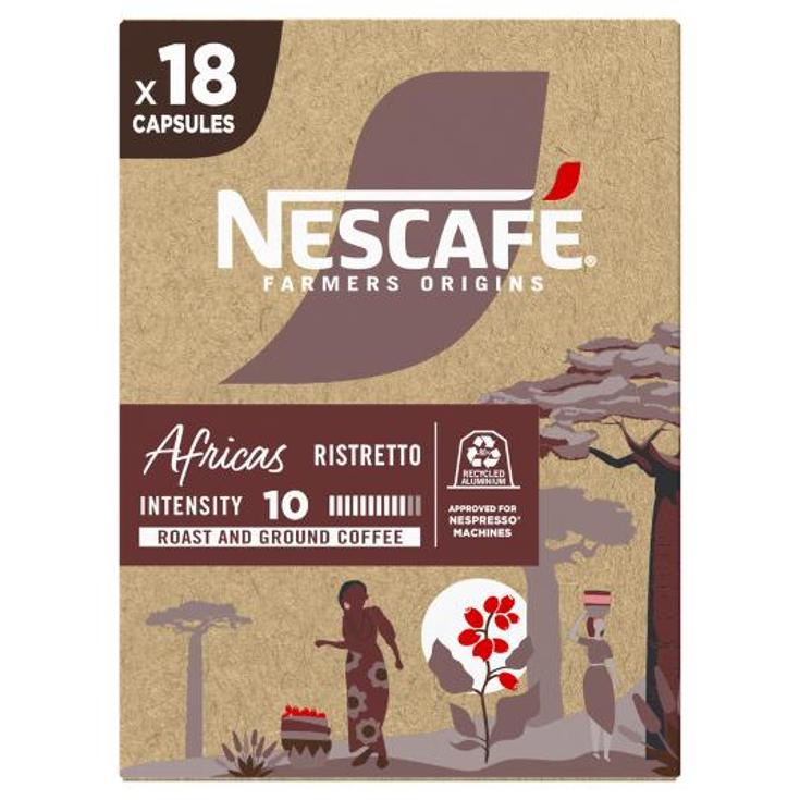 CAFE CAPS.(NESP.)AFRICA FARMER NESCAFE CAJA 18 UD