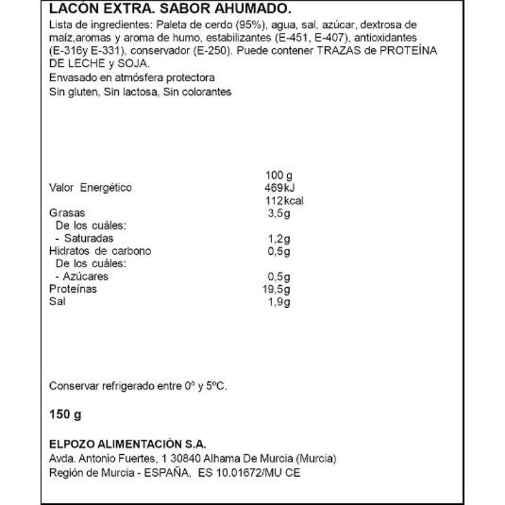 LACON EXTRA LONCHAS ELPOZO PQTE 150 GR