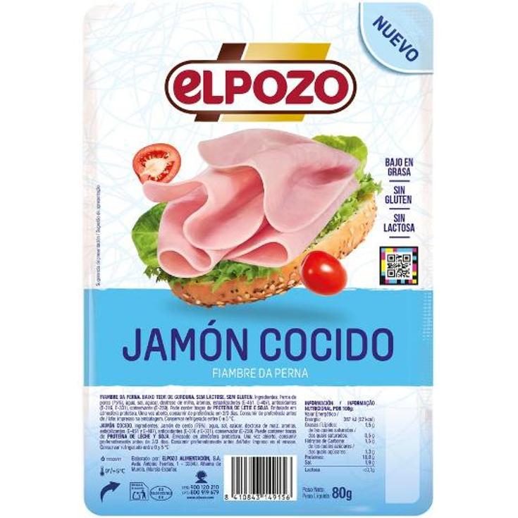 JAMON COCIDO LONCHAS ELPOZO PQTE 80 GR