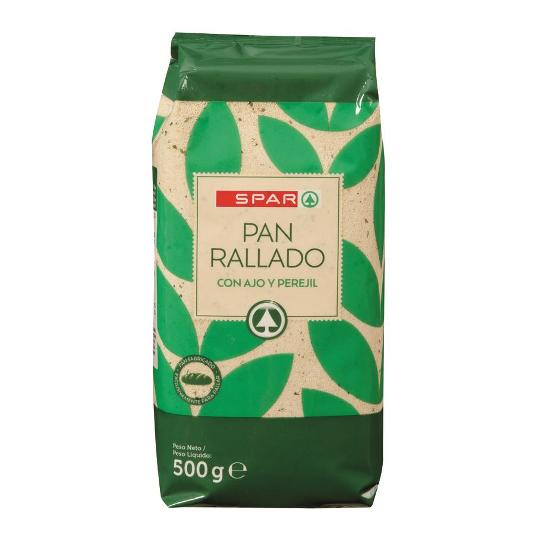 PAN RALLADO AJO PEREJIL SPAR PQTE 500 GR