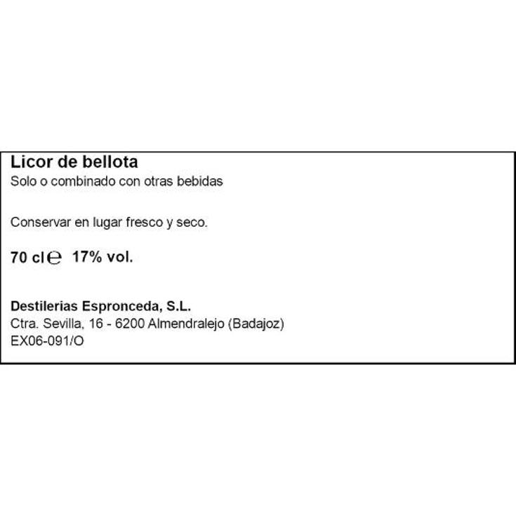 LICOR DE BELLOTA 17º LA EXTREMEÑA BTLLA 70 CL