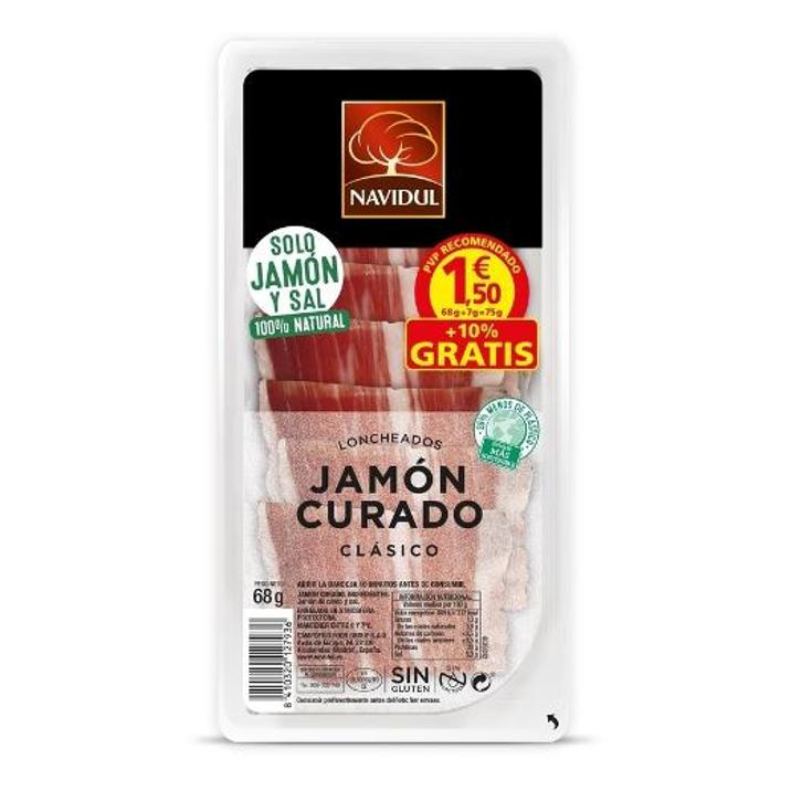 JAMON CURADO MEDIA LONCHA NAVIDUL PQTE 68 GR