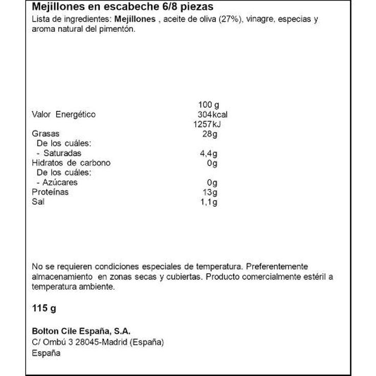 MEJILLONES ESCABECHE CUCA LATA 69 GR