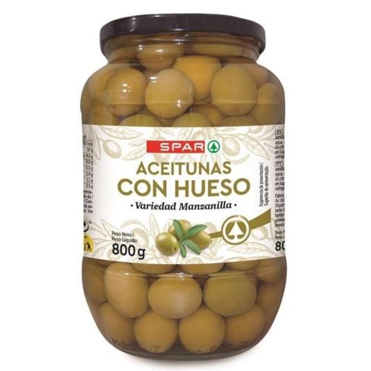 ACEITUNA C/HUESO SPAR FRASCO 500 GR