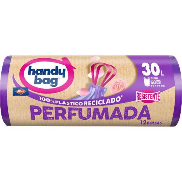 BOLSA BASURA PERFUMADA 30L. HANDY BAG PQTE 12 UD