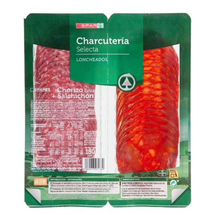 MIXTO SALCHICHON CHORIZO 2X90 SPAR BLIST 180 GR