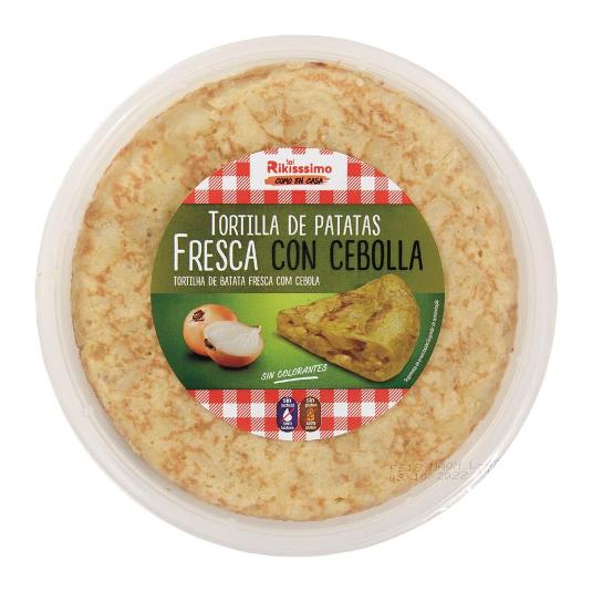 TORTILLA PATATAS FRESCA C/CEBOL RIKISSSIMO UNIDAD 500 GR