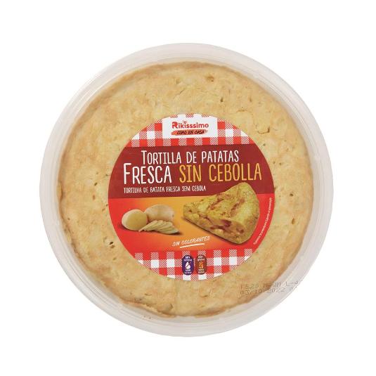 TORTILLA PATATAS FRESCA S/CEBOL RIKISSSIMO UNIDAD 500 GR