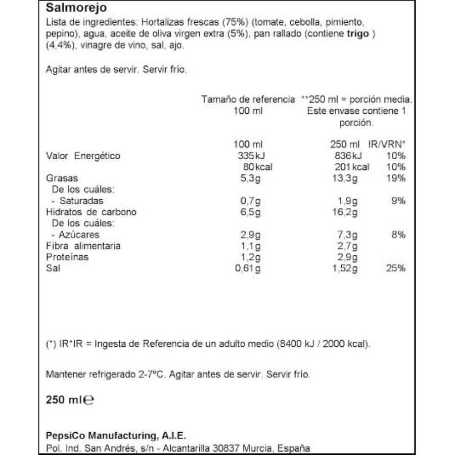 SALMOREJO POT ALVALLE UNIDAD 250 ML