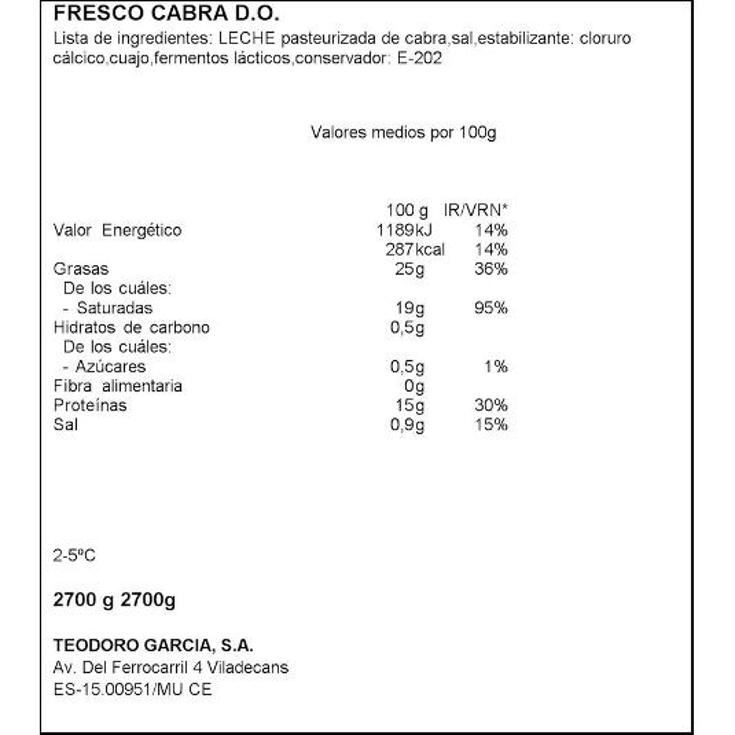 QUESO FRESO DE CABRA TIO RESTI