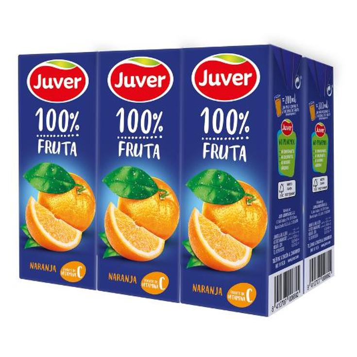 ZUMO 100% NARANJA 6X200 JUVER PACK 1200 ML