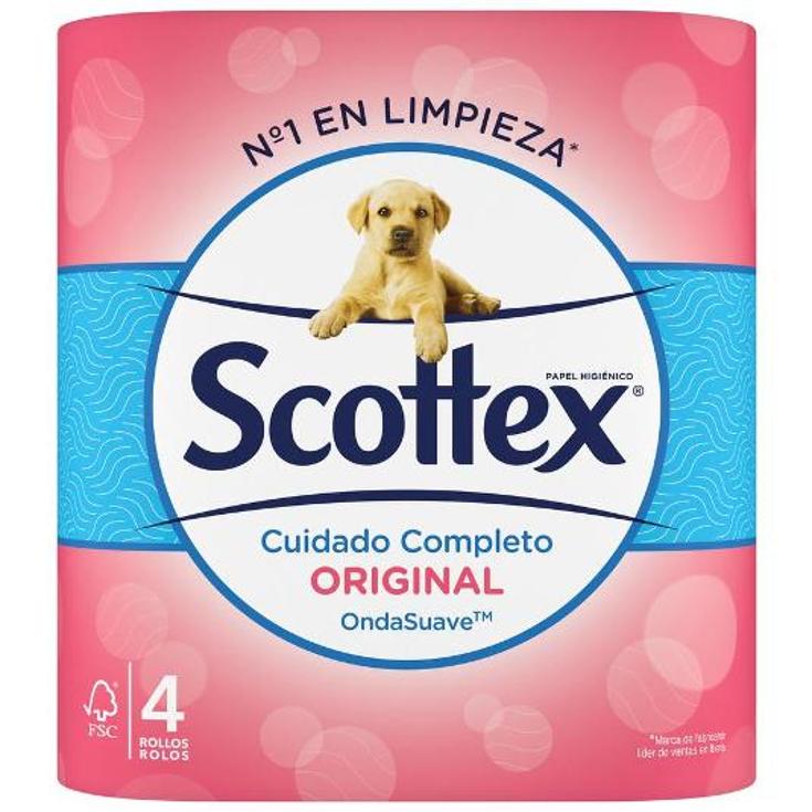 PAPEL HIGIENICO ORIGINAL 4 U. SCOTTEX PQTE 4 UD