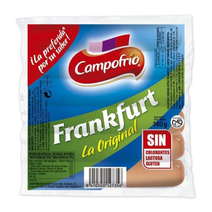 SALCHICHAS FRANKFURT 6 UDS CAMPOFRIO PQTE 140 GR