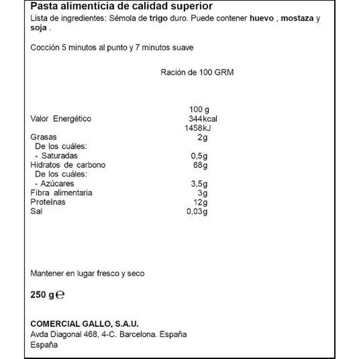 PASTA LETRAS GALLO PQTE 250 GR