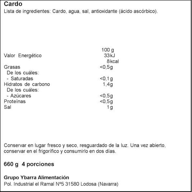 CARDO YBARRA FRASCO 400 GR