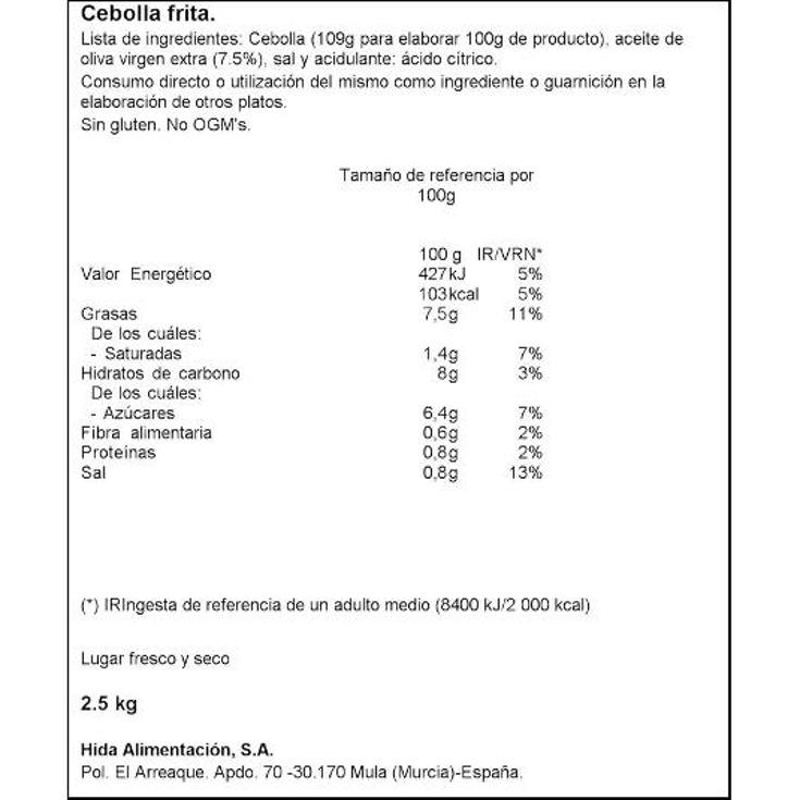 CEBOLLA FRITA HIDA LATA 2500 GR