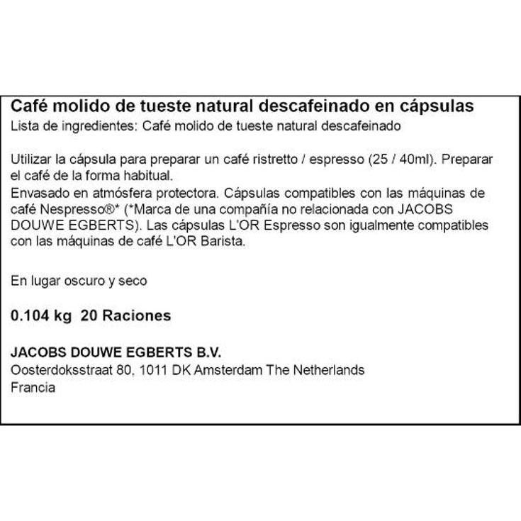 CAFE CAPS.(NESP.) RIST.DESC.20C LÓR ESTCHE 20 UD