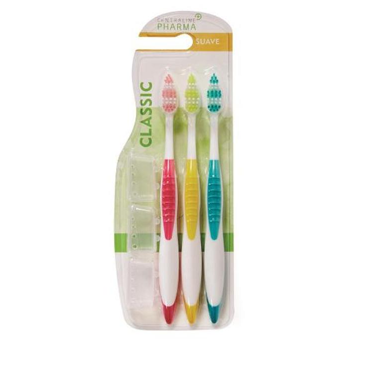 CEPILLO DENTAL BIMATERIAL SUAVE SPAR/C.LINE BLIST 3 UD