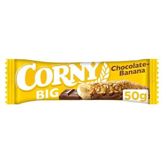 BARRITA CEREALES CHOCO BANANA CORNY PQTE 50 GR