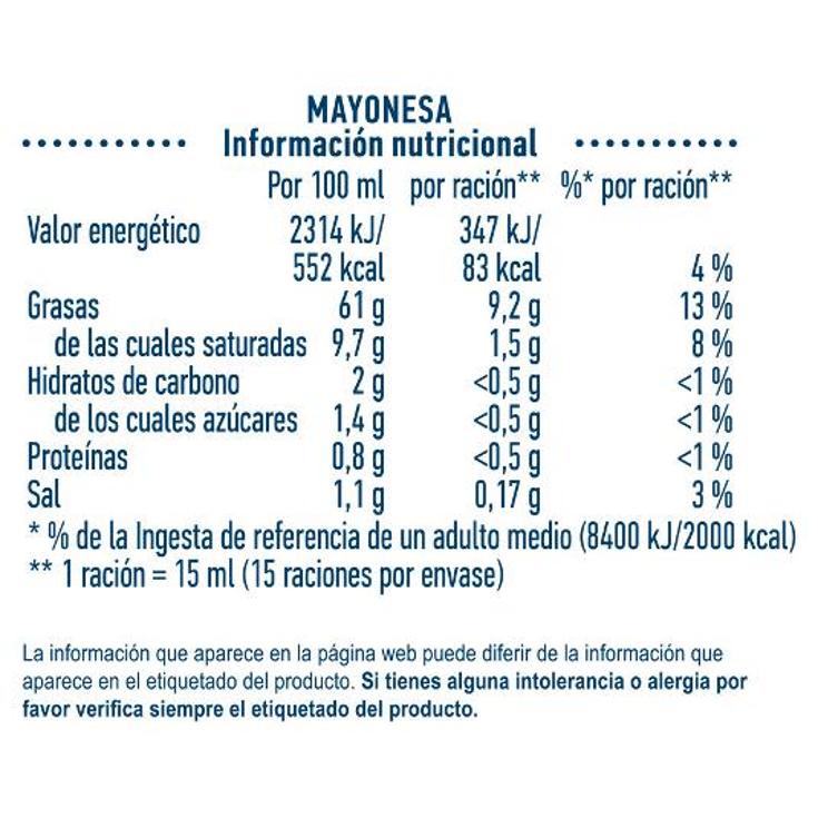 MAYONESA HELLMANN S FRASCO 225 ML