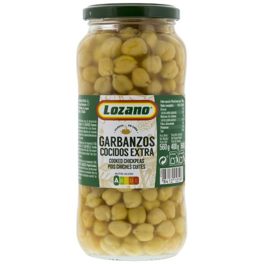 GARBANZO COCIDO LOZANO FRASCO 410 GR