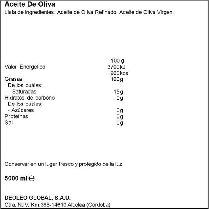 ACEITE OLIVA 0,4º CARBONELL LATA 5 LT