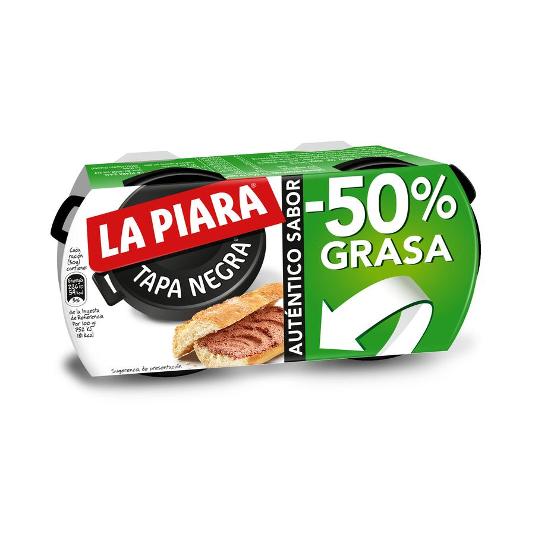 PATE T/NEGRA 50% BAJO GR.73X2U LA PIARA PACK 146 GR