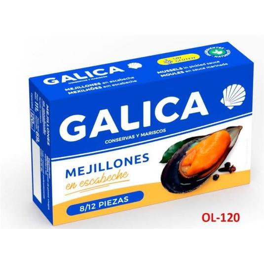 MEJILLONES ESCAB.R.GALLEG. 8/12 GALICA LATA 63 GR