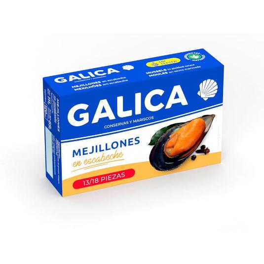 MEJILLONES ESCB.R.GALLEGA.13/18 GALICA LATA 63 GR