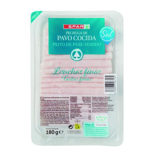 PECHUGA PAVO REDUCIDA SAL L.FIN SPAR BLIST 180 GR