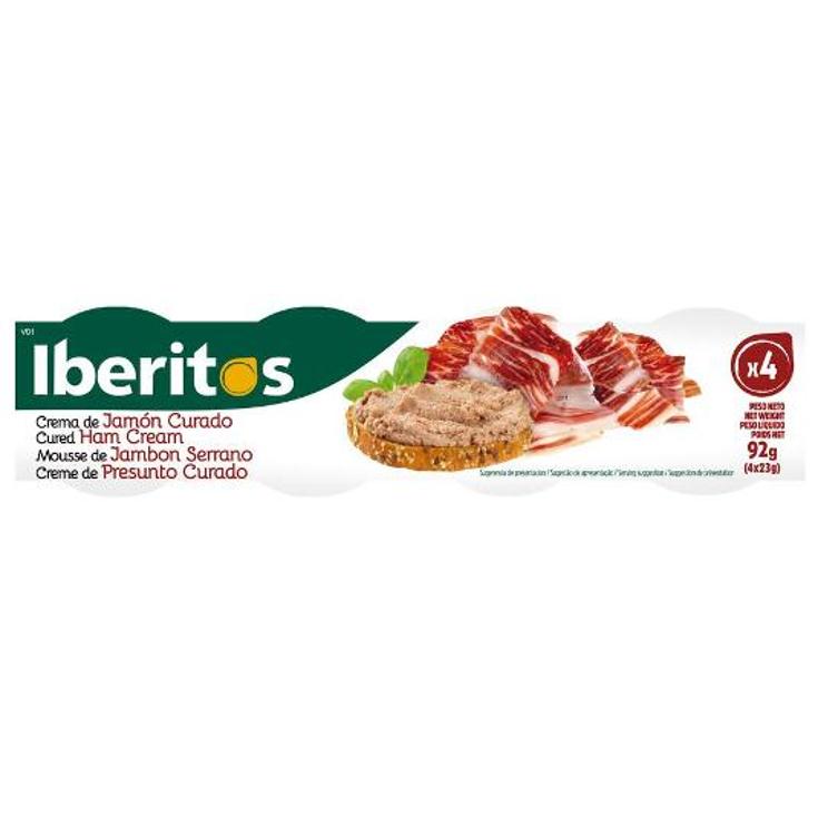 CREMA UNTABLE JAMON CUR. 4X23 G IBERITOS PACK 92 GR