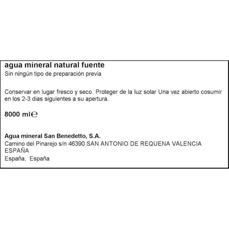 AGUA MINERAL SPAR GRRFA 8 LT