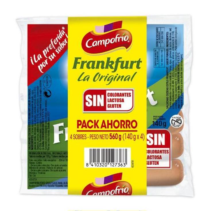 SALCHICHAS FRANKFURT X4 CAMPOFRIO PACK 560 GR
