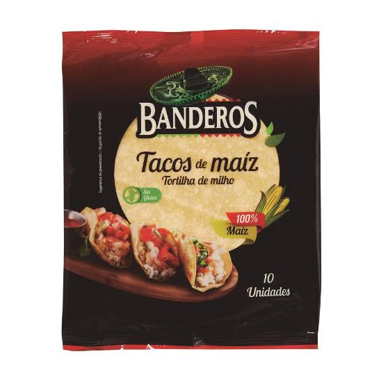 TACOS MINI MAIZ X10 BANDEROS UNIDAD 250 GR