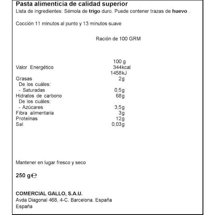 FIDEO-4C GALLO PQTE 250 GR