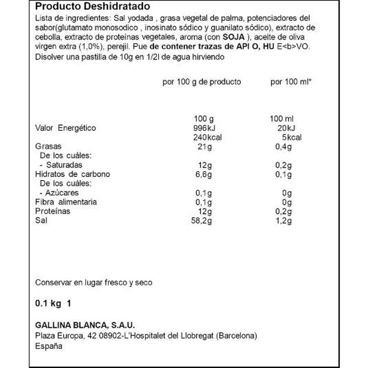 CALDO DE CARNE 8+2 PTLLAS AVECREM PQTE 100 GR