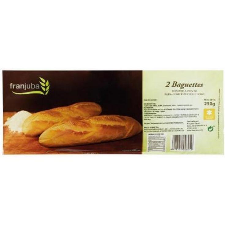 MINI BAGUETTE PARA HORNO 2X125 FRANJUBA PACK 250 GR