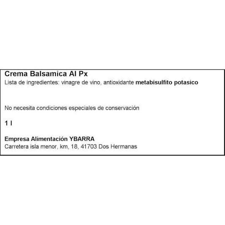 CREMA BALSAMICA PEDRO XIMENEZ YBARRA PET 560 GR