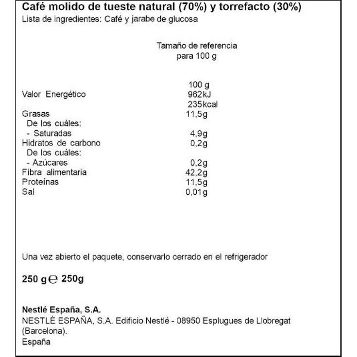 CAFE MOL.MEZCLA BONKA PQTE 250 GR