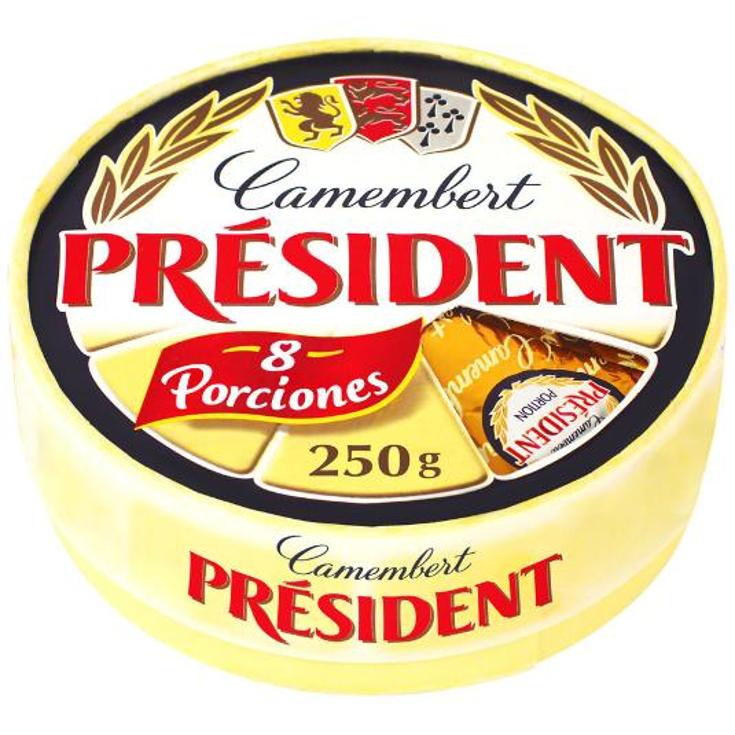 QUESO CAMEMBERT PORCIONES PRESIDENT CAJA 250 GR