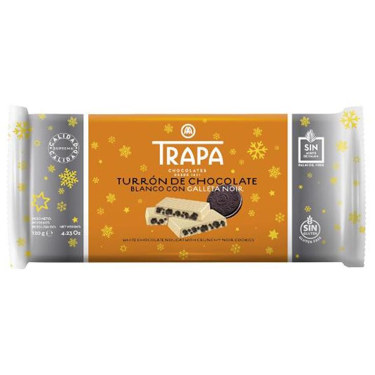 TURRON CHOC.BLANCO C/GLLTA NOIR TRAPA PTLLA 120 GR