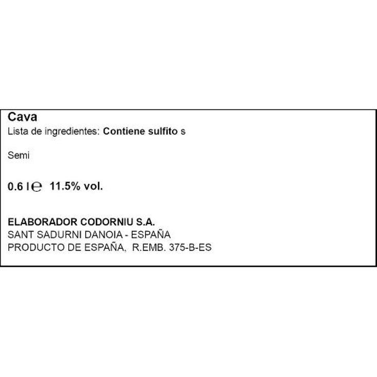CAVA SEMI BENJAMIN 3X20CL 11,5º CODORNIU BTLLA 75 CL