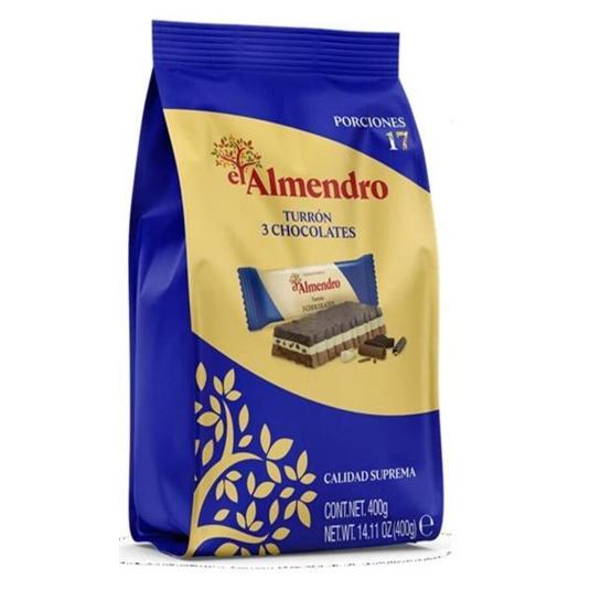 TURRON CHOC. DONETTES RAYADO EL ALMENDRO PTLLA 150 GR